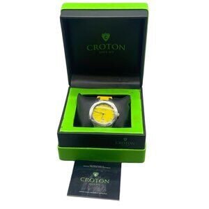 Croton CA301052 watch stainless steel 3atm/100ft water resistant Japan READ NEW